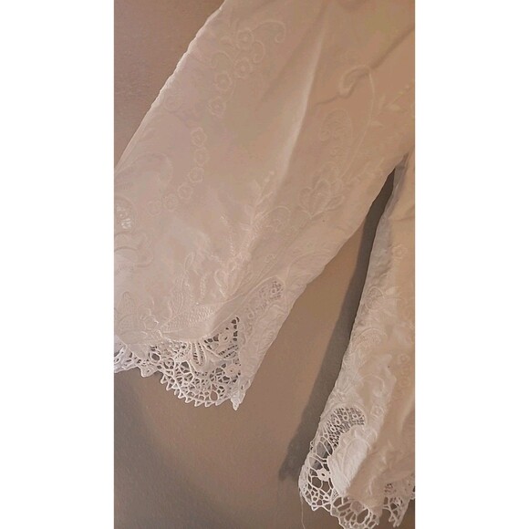 Roaman's Women's Plus Size Poplin Embroidered Swing Tunic 18W - Picture 6 of 9